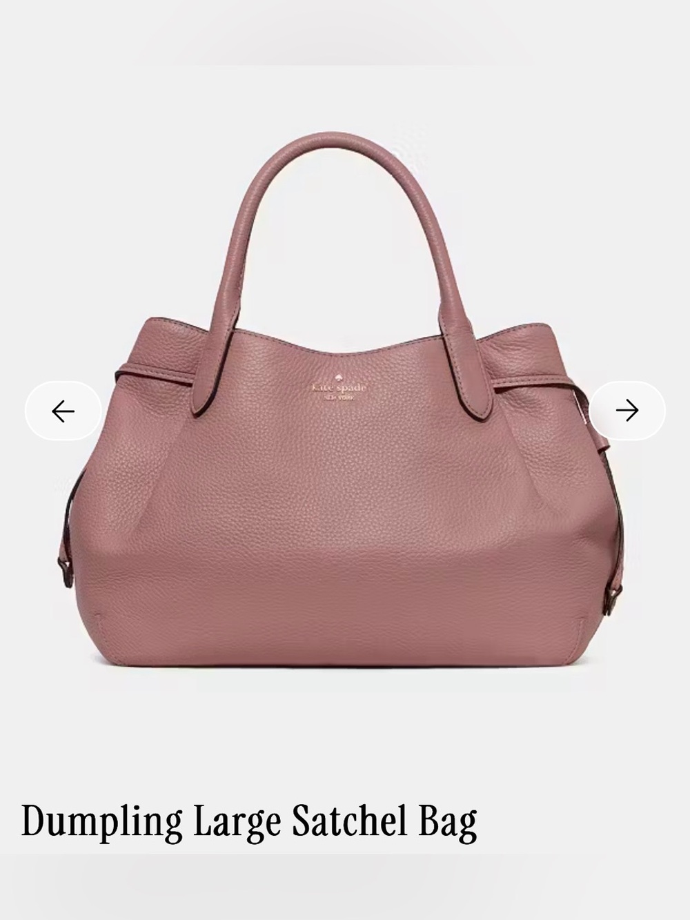 NWT Kate Spade Dumpling Large Shoulder Bag Dusk Rose